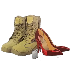 BOOTS DOG TAGS HIGH HEELS