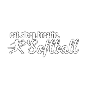 EAT SLEEP SOFTBALL WHITE