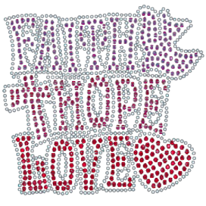 FAITH, HOPE, LOVE RHINESTONE