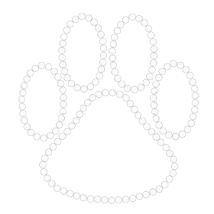 5" PAW RHINESTONE