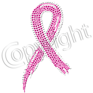 BREAST CANCER RIBBON RHINESTUDS