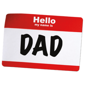 HELLO MY NAME IS DAD NAME TAG                               