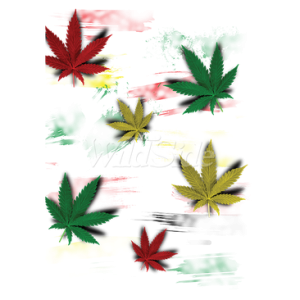 RASTA MULTI COLOR POT LEAVES