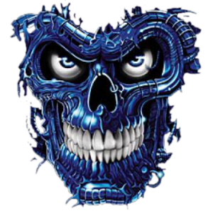 TERMINATOR SKULL BLUE