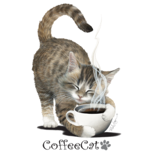 COFFEE CAT - CAT WITH COFFEE