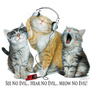 SEE NO EVIL HEAR NO EVIL-CATS