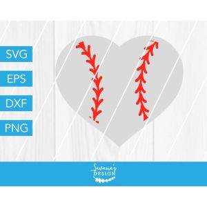 Baseball Heart Cut File