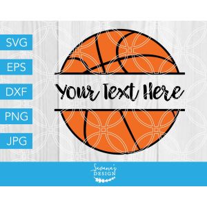 Basketball Split Monogram Cut File