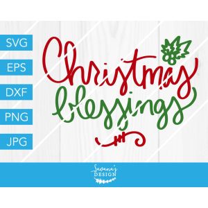 Christmas Blessings Cut File