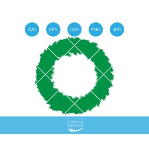 Christmas Garland Wreath Cut File