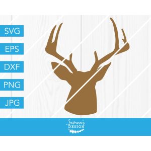 Deer Head Silhouette Cut File