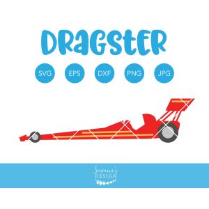 Dragster Race Car Cut File