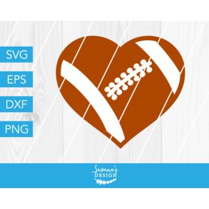 Football Heart Cut File