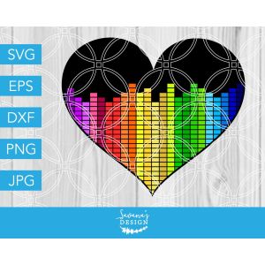 Heart Equalizer Cut File