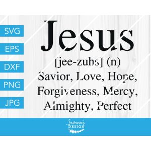 Jesus Definition Cut File