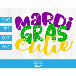 Mardi Gras Cutie Cut File