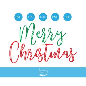 Merry Christmas Cursive Cut File