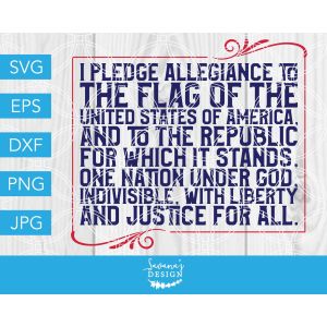 Pledge of Allegiance Cut File