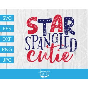 Star Spangled Cutie Cut File