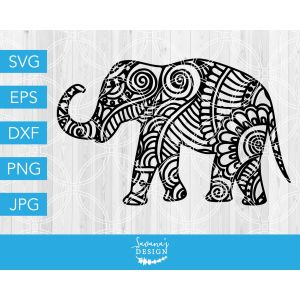 Zentangle Elephant Cut File