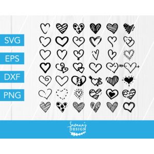 Heart Bundle Cut File