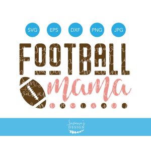 Football Mama Dots Cut File