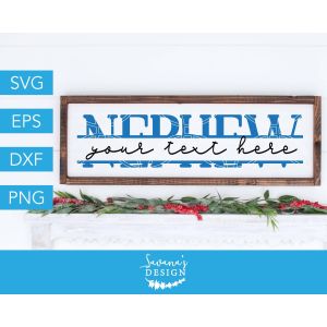 Nephew Split Monogram Cut File