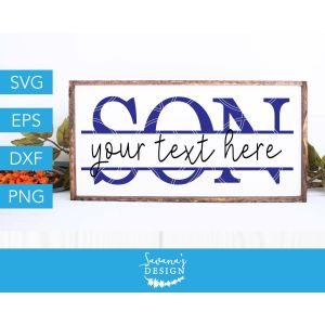 Son Split Monogram Cut File