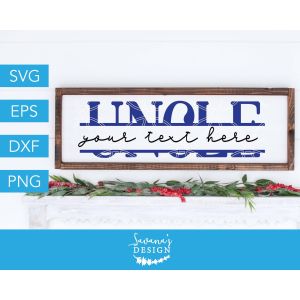 Uncle Split Monogram Cut File