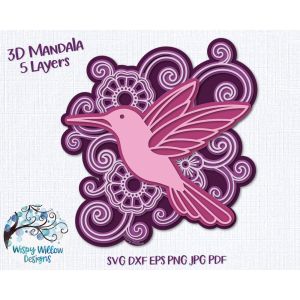 3D Hummingbird Cut File