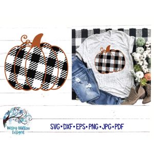 Buffalo Plaid Pumpkin Cut File