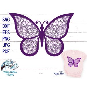 Butterfly Zentangle 2 Cut File