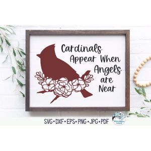 Cardinals Appear Floral Cut File