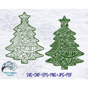 Christmas Tree Mandalas Cut File