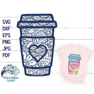 Coffee Zentangle Cut File