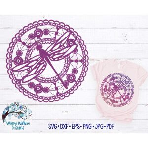 Dragonfly Lace Mandala Cut File