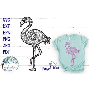 Flamingo Zentangle Cut File