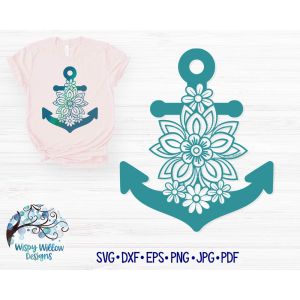 Floral Anchor 2 Cut File