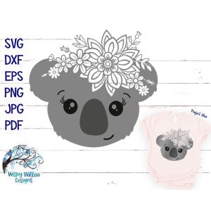 Floral Koala Cut File