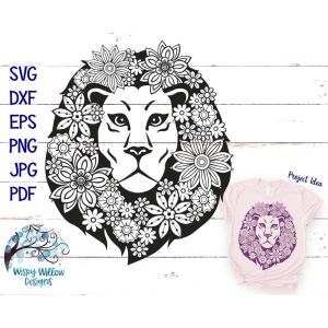 Floral Lion Cut File