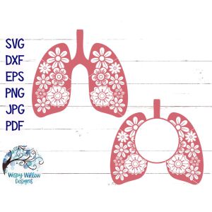 Floral Lungs Set Cut File