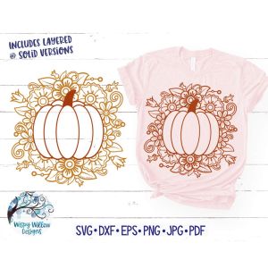 Floral Pumpkin Cut File