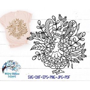 Floral Turkey Cut File