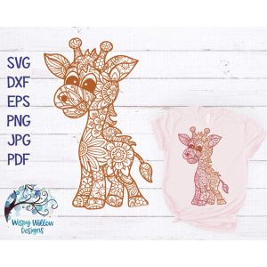 Giraffe Zentangle Cut File