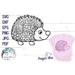 Hedgehog Zentangle Cut File