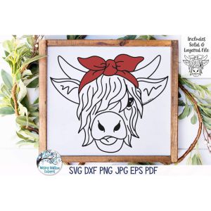 Highland Cow Bandana Cut File