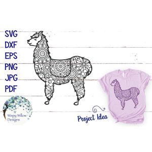 Llama Zentangle Cut File