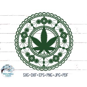 Marijuana Mandala Cut File