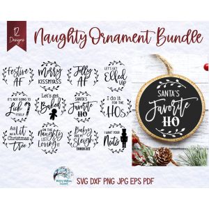Naughty Ornaments Cut File