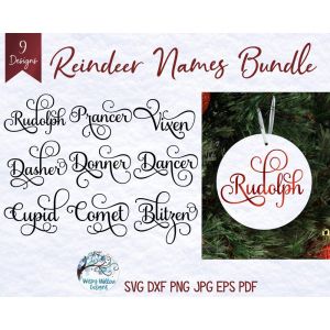 Reindeer Names Cut File